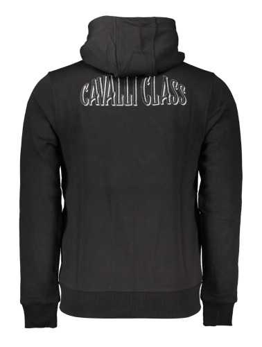 CAVALLI CLASS FELPA CON ZIP UOMO NERO