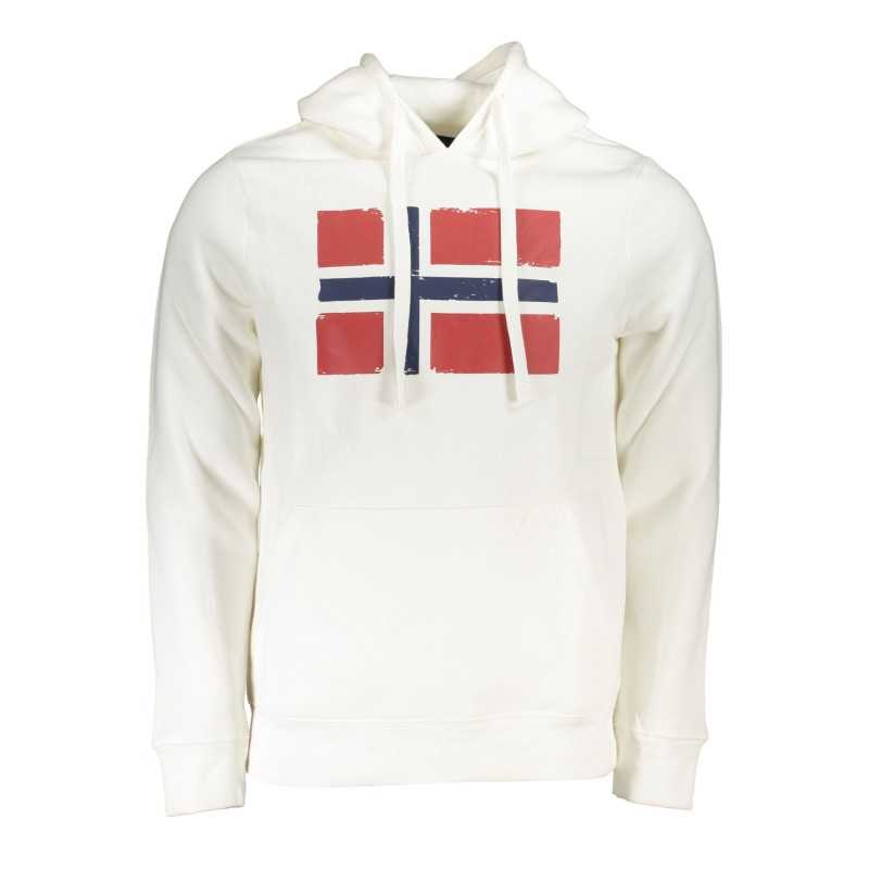 NORWAY 1963 FELPA SENZA ZIP UOMO BIANCO