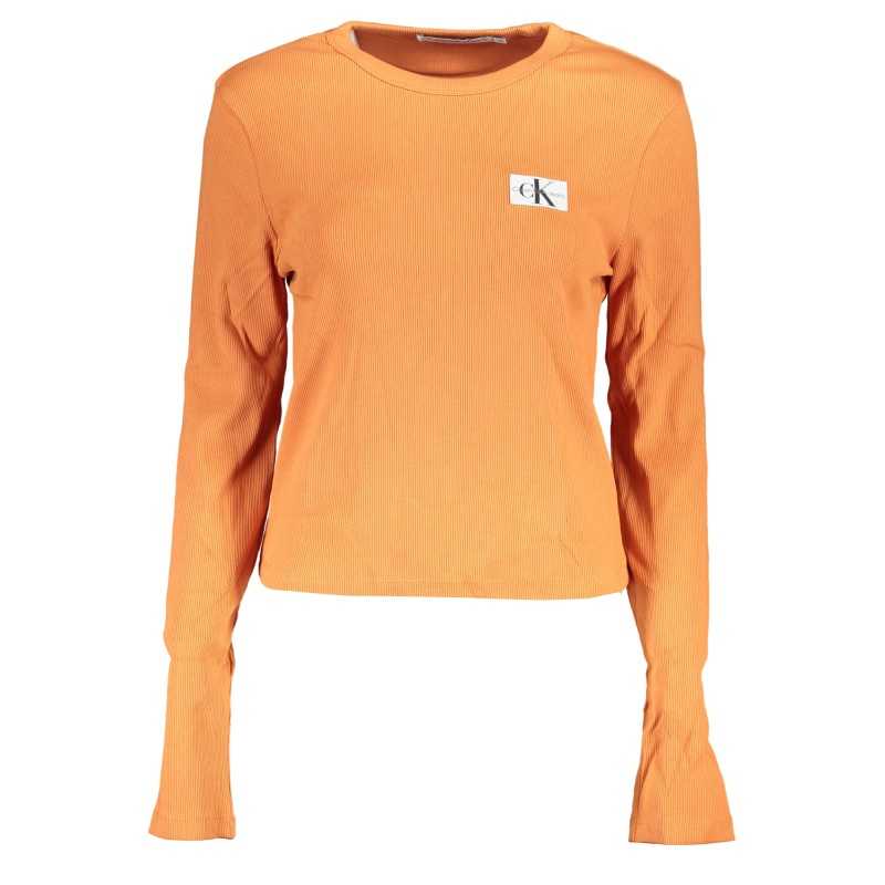 CALVIN KLEIN T-SHIRT MANICHE LUNGHE DONNA ARANCIO