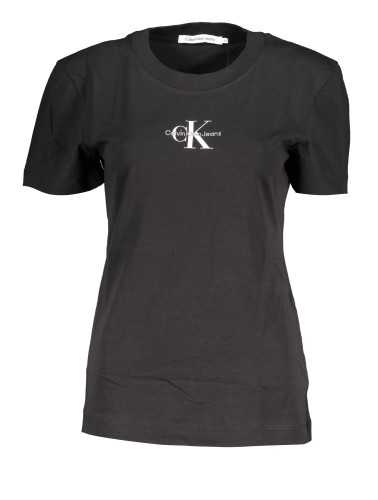 CALVIN KLEIN T-SHIRT MANICHE CORTE DONNA NERO