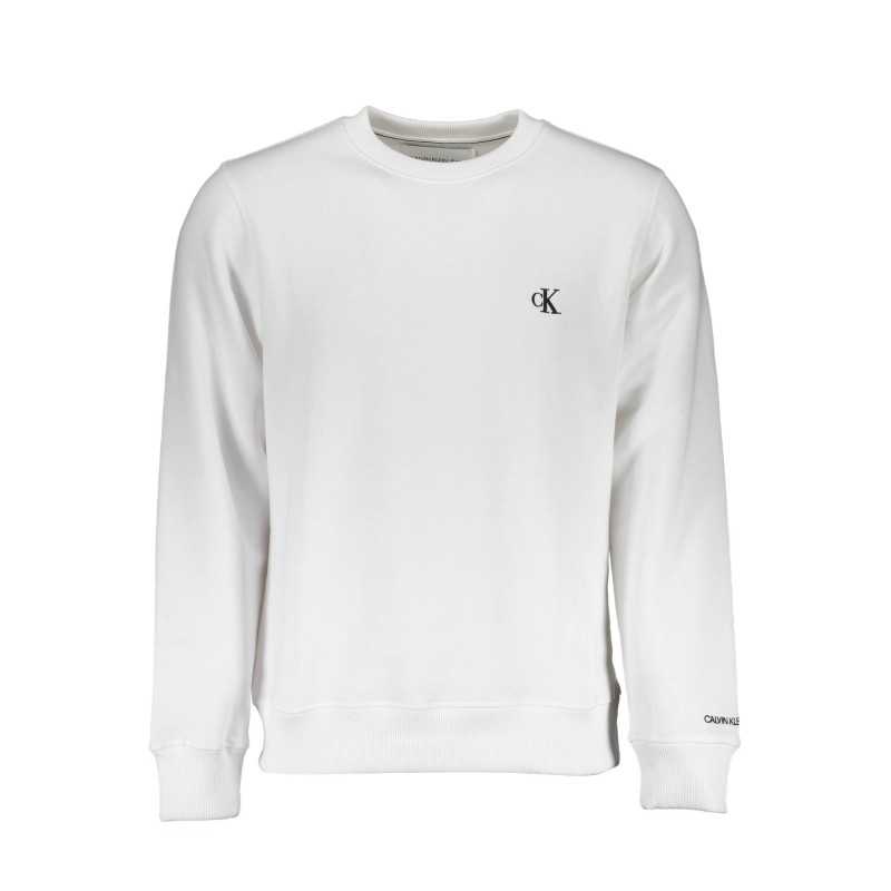 CALVIN KLEIN FELPA SENZA ZIP UOMO BIANCO