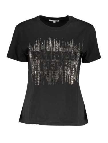 PATRIZIA PEPE T-SHIRT MANICHE CORTE DONNA NERO