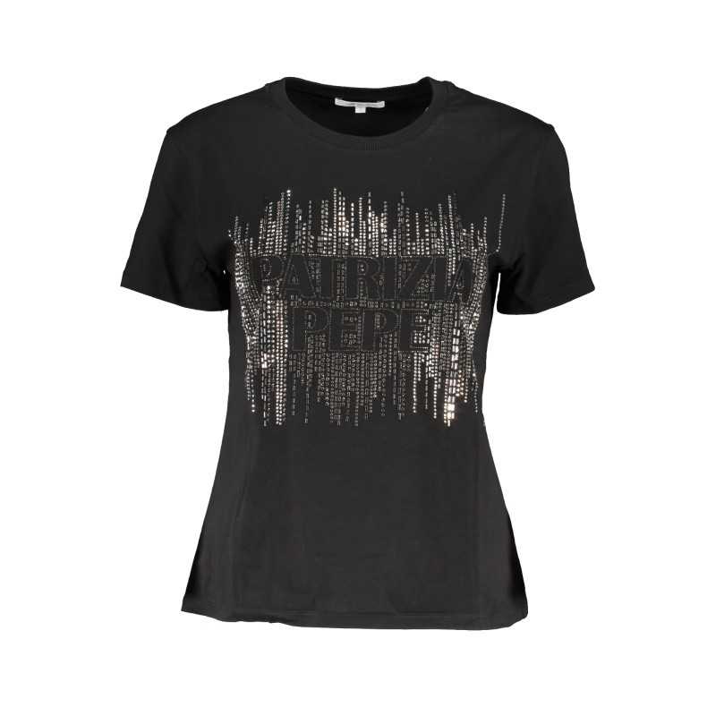 PATRIZIA PEPE T-SHIRT MANICHE CORTE DONNA NERO