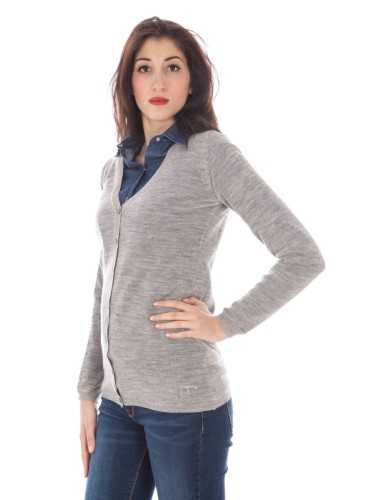 FRED PERRY CARDIGAN DONNA GRIGIO