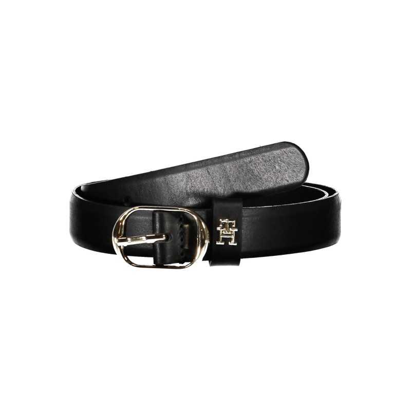 TOMMY HILFIGER LEATHER BELT WOMEN BLACK