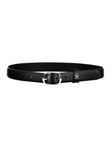 TOMMY HILFIGER LEATHER BELT WOMEN BLACK