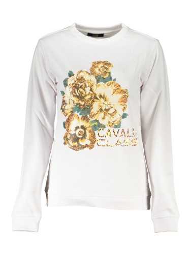 CAVALLI CLASS FELPA SENZA ZIP DONNA BIANCO