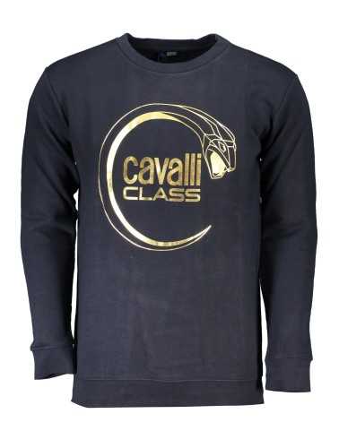 CAVALLI CLASS FELPA SENZA ZIP UOMO BLU