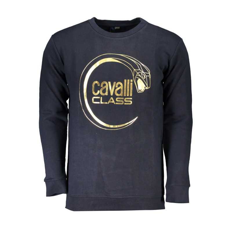 CAVALLI CLASS FELPA SENZA ZIP UOMO BLU