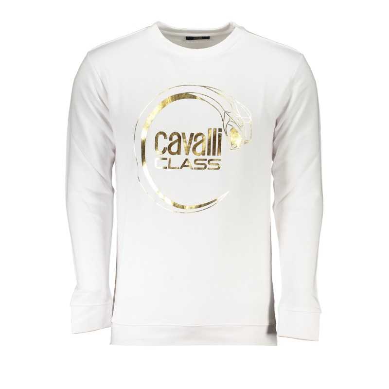 CAVALLI CLASS FELPA SENZA ZIP UOMO BIANCO