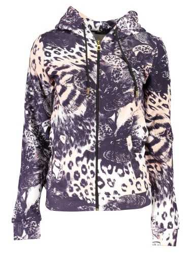 CAVALLI CLASS FELPA CON ZIP DONNA ROSA