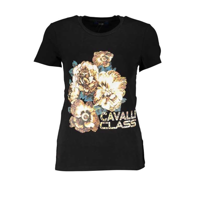 CAVALLI CLASS T-SHIRT MANICHE CORTE DONNA NERO