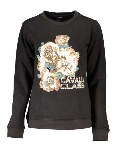 CAVALLI CLASS FELPA SENZA ZIP DONNA NERO