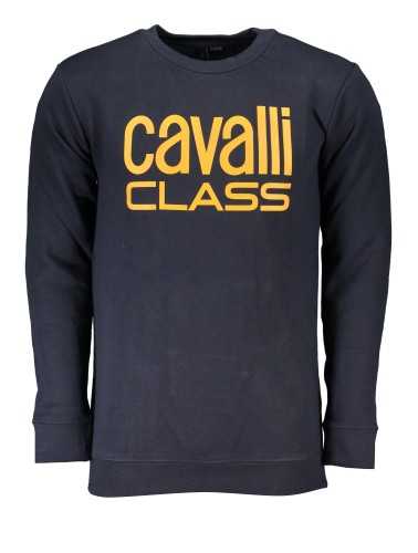 CAVALLI CLASS FELPA SENZA ZIP UOMO BLU