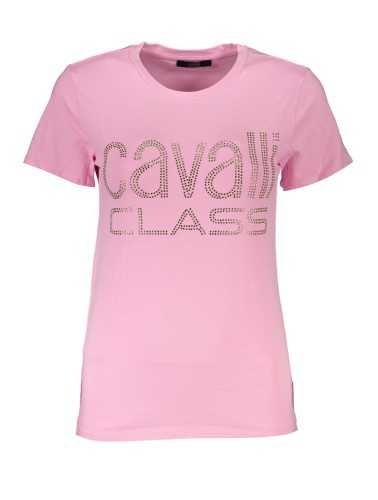 CAVALLI CLASS T-SHIRT MANICHE CORTE DONNA ROSA