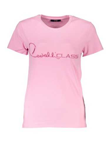 CAVALLI CLASS T-SHIRT MANICHE CORTE DONNA ROSA