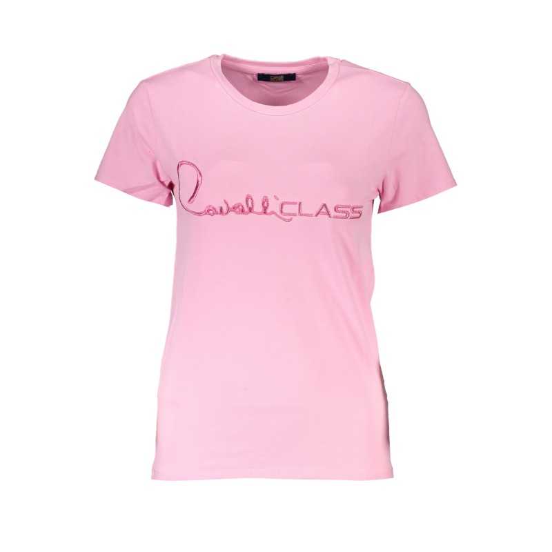 CAVALLI CLASS T-SHIRT MANICHE CORTE DONNA ROSA