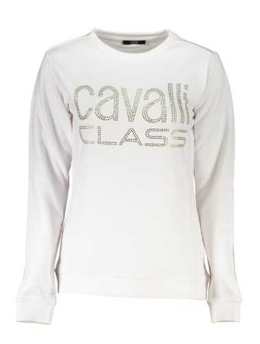 CAVALLI CLASS FELPA SENZA ZIP DONNA BIANCO