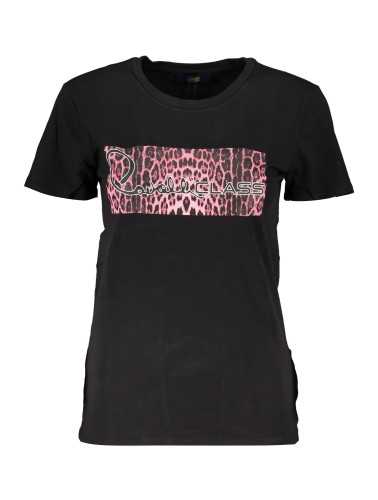 CAVALLI CLASS T-SHIRT MANICHE CORTE DONNA NERO