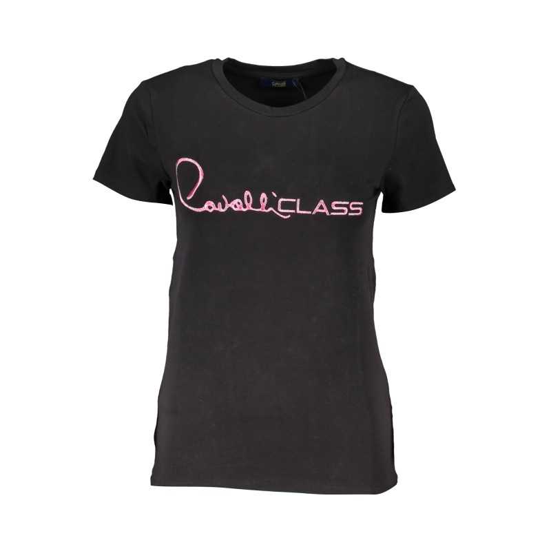 CAVALLI CLASS T-SHIRT MANICHE CORTE DONNA NERO