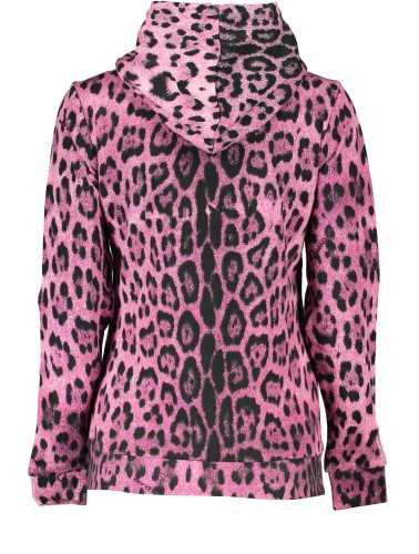 CAVALLI CLASS FELPA CON ZIP DONNA ROSA