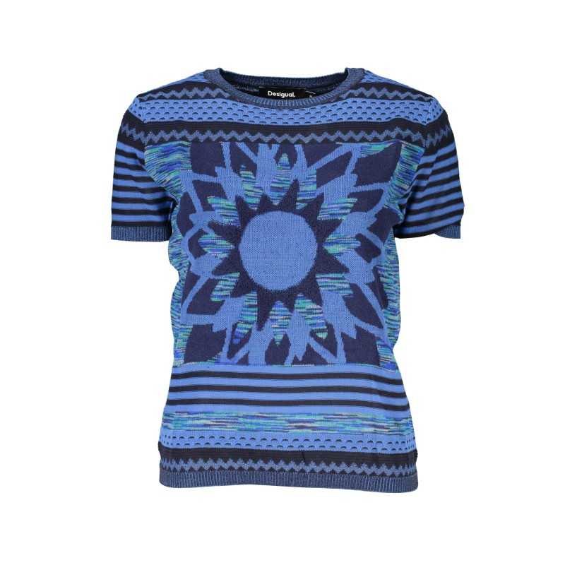 DESIGUAL MAGLIA DONNA BLU