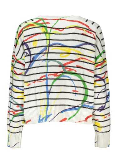 DESIGUAL MAGLIA DONNA BIANCO