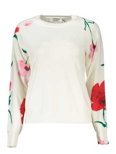 DESIGUAL MAGLIA DONNA BIANCO