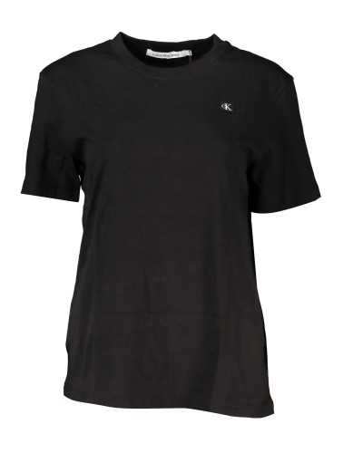 CALVIN KLEIN T-SHIRT MANICHE CORTE DONNA NERO