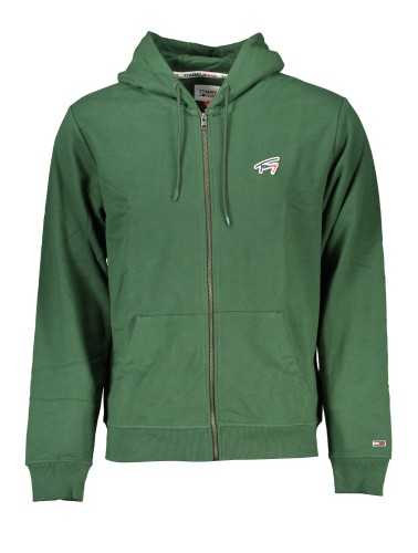 TOMMY HILFIGER FELPA CON ZIP UOMO VERDE