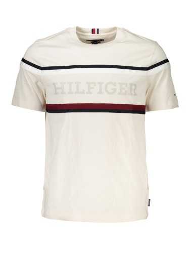 TOMMY HILFIGER T-SHIRT MANICHE CORTE UOMO BEIGE