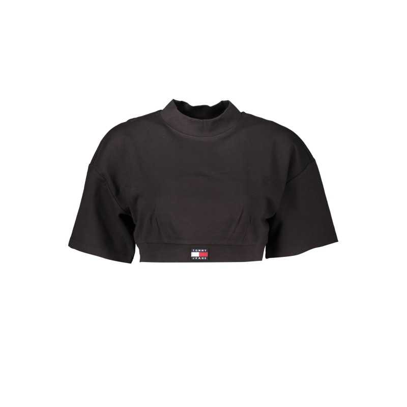 TOMMY HILFIGER T-SHIRT MANICHE CORTE DONNA NERO