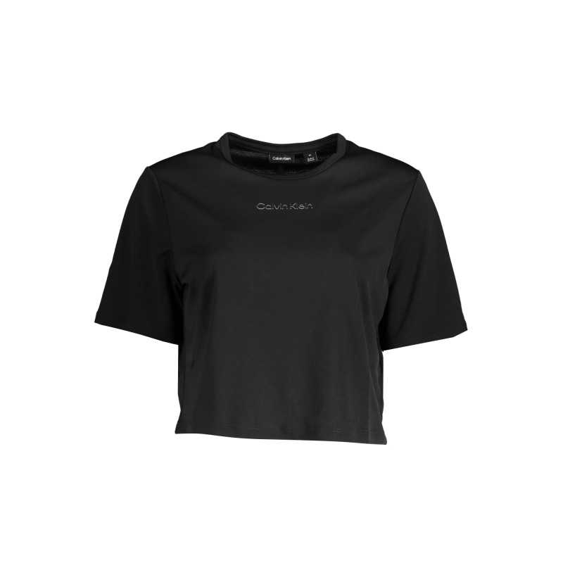 CALVIN KLEIN T-SHIRT MANICHE CORTE DONNA NERO