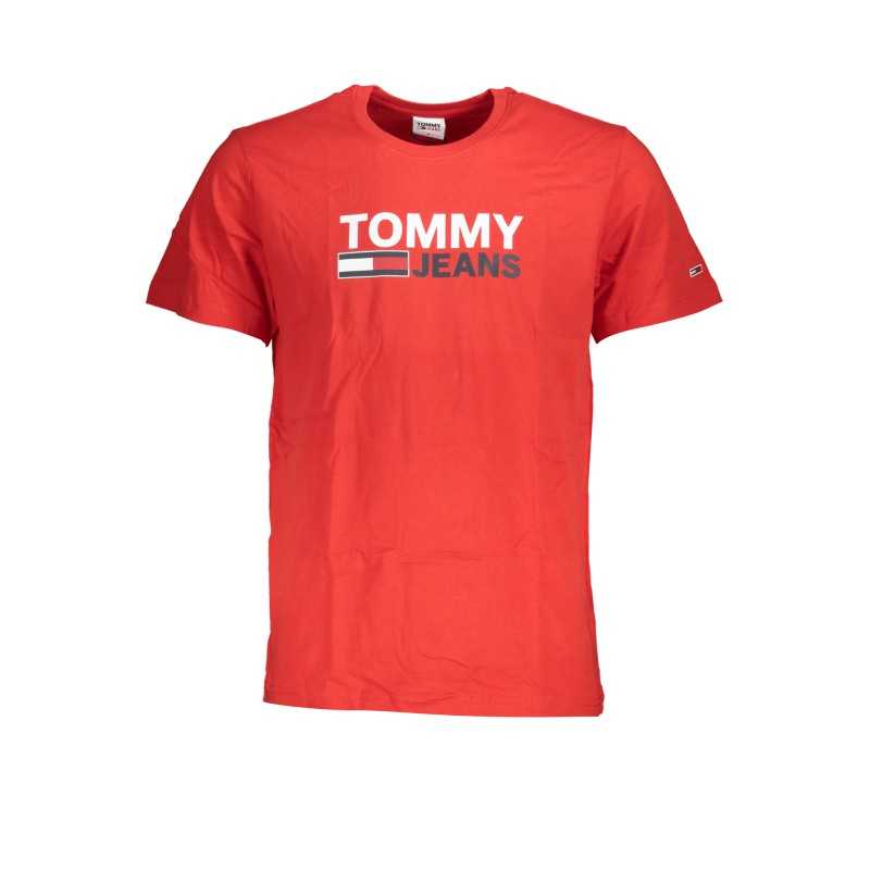 TOMMY HILFIGER T-SHIRT MANICHE CORTE UOMO ROSSO