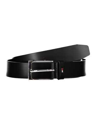 TOMMY HILFIGER CINTURA IN PELLE UOMO NERO