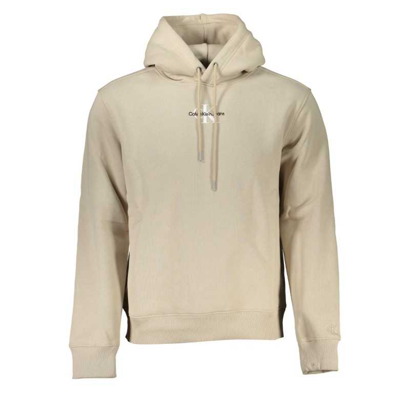 CALVIN KLEIN FELPA SENZA ZIP UOMO BEIGE