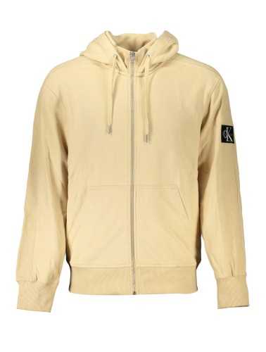 CALVIN KLEIN FELPA CON ZIP UOMO BEIGE