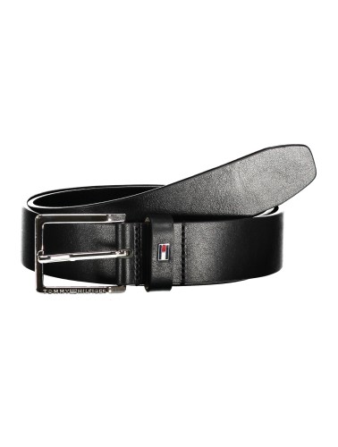 TOMMY HILFIGER CINTURA IN PELLE UOMO NERO