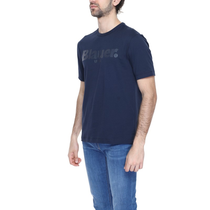 Blauer T-Shirt Man