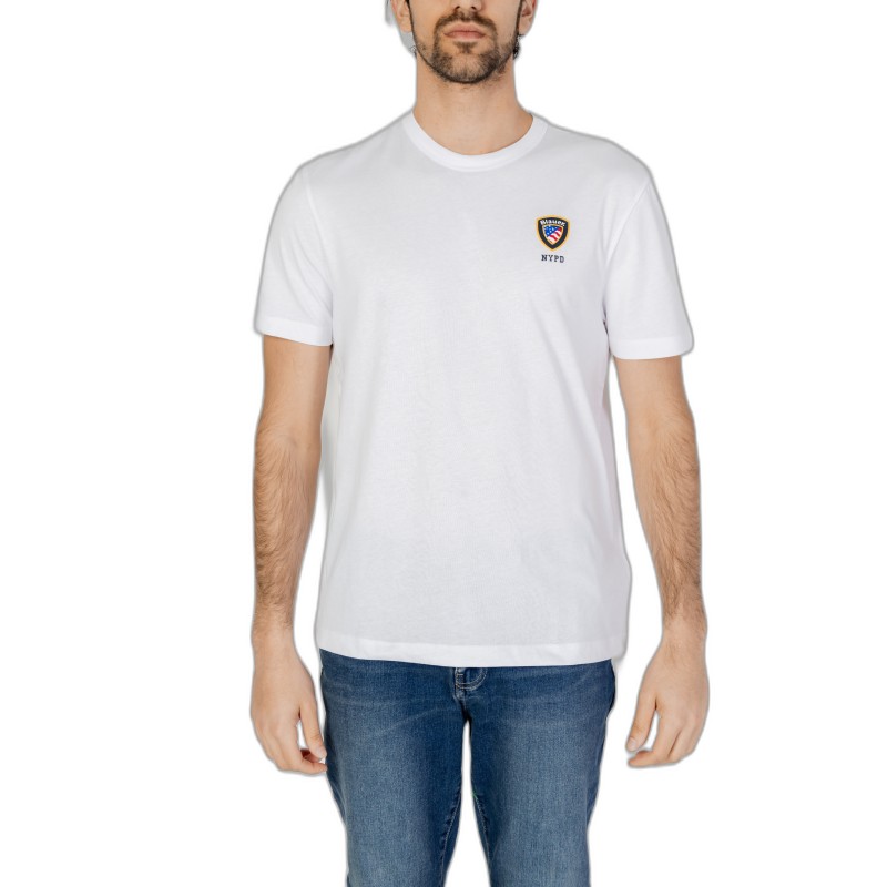 Blauer T-Shirt Man