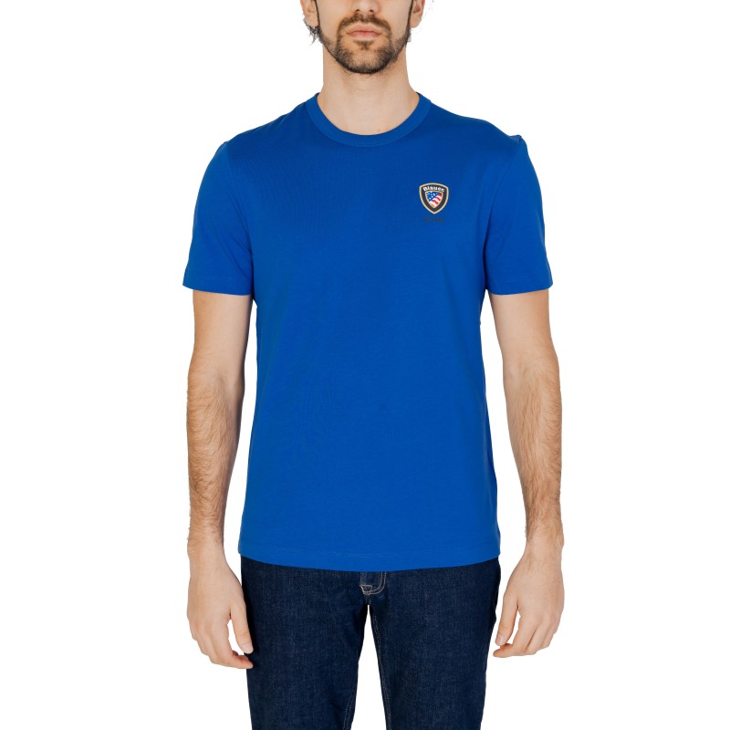 Blauer T-Shirt Man