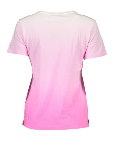 GUESS JEANS T-SHIRT MANICHE CORTE DONNA ROSA