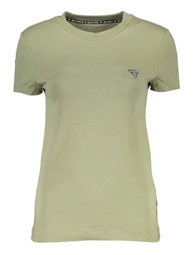 GUESS JEANS T-SHIRT MANICHE CORTE DONNA VERDE