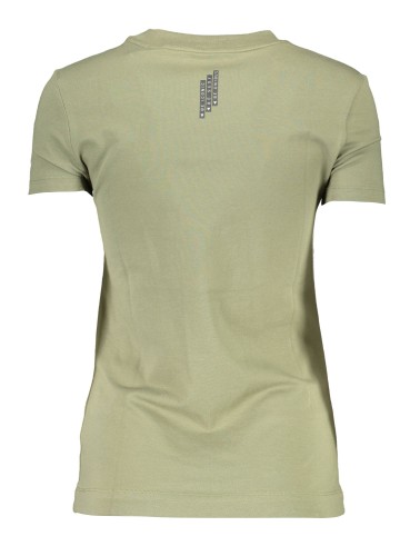 GUESS JEANS T-SHIRT MANICHE CORTE DONNA VERDE