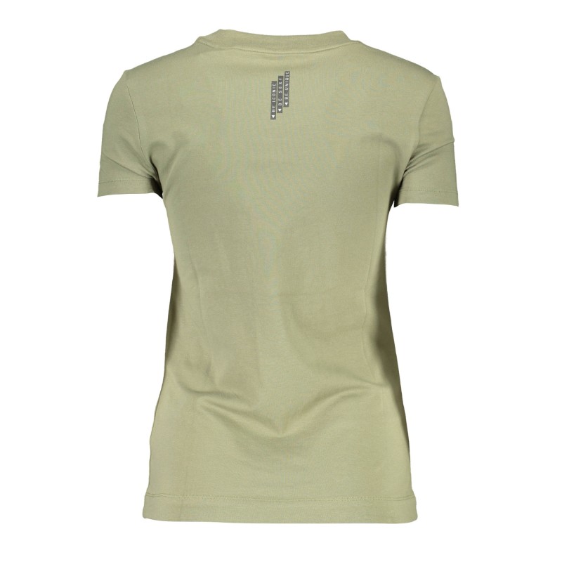 GUESS JEANS T-SHIRT MANICHE CORTE DONNA VERDE