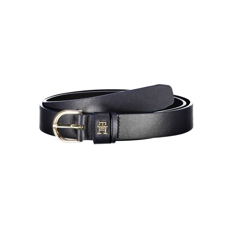 TOMMY HILFIGER LEATHER BELT WOMAN BLUE