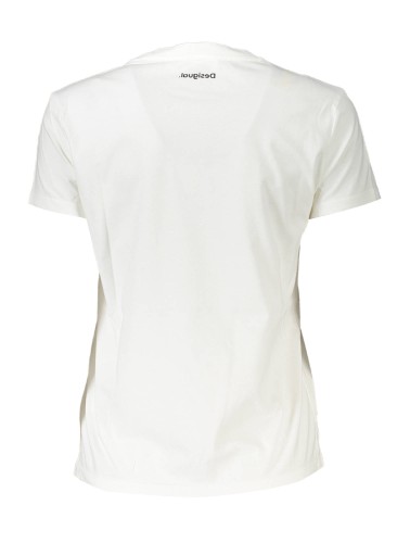 DESIGUAL T-SHIRT MANICHE CORTE DONNA BIANCO