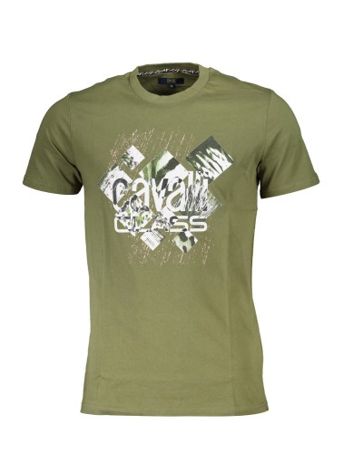 CAVALLI CLASS T-SHIRT MANICHE CORTE UOMO VERDE