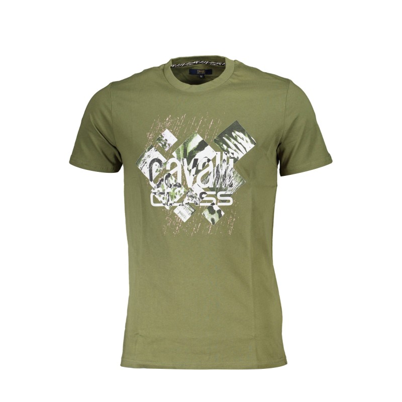 CAVALLI CLASS T-SHIRT MANICHE CORTE UOMO VERDE