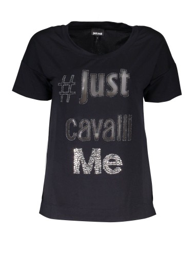 JUST CAVALLI T-SHIRT MANICHE CORTE DONNA NERO